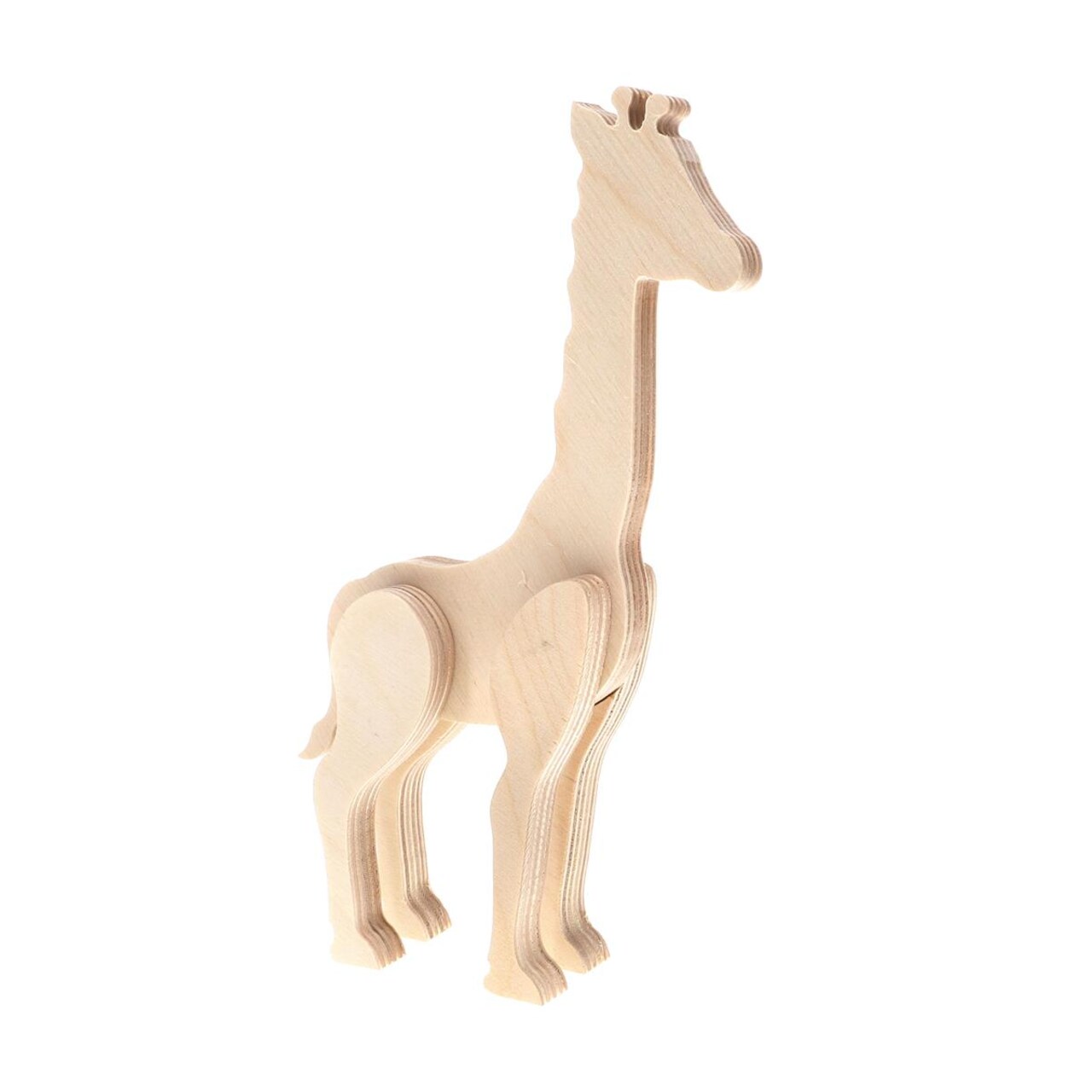 Good Wood by Leisure Arts Standing Animal, Giraffe – Unfinished Wood Cutouts for Crafts, DIY Wooden Animal Shapes, Rustic Craft Wood Decor, Painting Projects, and Home Art Supplies